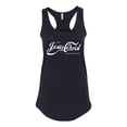 thumbnail image 2 of Enjoy Jesus Christ and Thou Shalt Never Thirst Coke Parody | Womens Inspirational/Christian Jersey Racerback Tank Top, Black, Small, 2 of 3