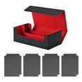 thumbnail image 3 of Bunblic Card Deck Box Can Holds 1200+ Cards Display Premium Sturdy Game Card Storage Black Red with Gray, 3 of 8