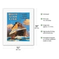 thumbnail image 2 of White Star Line - RMS Olypmic RMS Titanic - The Largest Steamers in World - Vintage Ocean Liner Travel Poster c.1911 - Fine Art Rolled Canvas Print 11in x 14in, 2 of 4