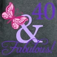 thumbnail image 3 of CafePress - 40 And Fabulous Women's Dark T Shirt - Women's Traditional Fit Dark T-Shirt, 3 of 4