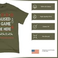 thumbnail image 4 of Tee Hunt I Paused My Game to Be Here Funny Gamer Christmas T-Shirt Ugly Sweater Theme Xmas Party Party Gaming Nerd Men's Tee, Military Green, 4X-Large, 4 of 5