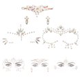 thumbnail image 1 of 3 Sheets Face Gems Stickers Glow in the Dark Face Gems Tattoos Rhinestone Face Sticker, 1 of 8