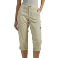 thumbnail image 2 of UAMVSH Cargo Capri Pants for Women Trendy Pockets Cuffed Hem Chino Capris Soft Summer Hiking Outdoor Athletic Lounge Cropped Pants, 2 of 7
