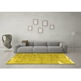 thumbnail image 3 of Ahgly Company Machine Washable Indoor Round Persian Yellow Traditional Area Rugs, 4' Round, 3 of 4