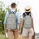 thumbnail image 4 of Disketp White Popcorn print Canvas Backpack Lightweight Travel Daypack Student Rucksack Laptop Backpack-Medium, 4 of 5
