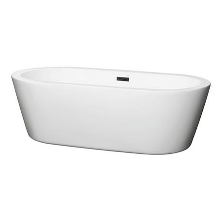 UPC: 0810023766209 | Wyndham Collection Mermaid 71 Acrylic Freestanding Bathtub in Black/White
