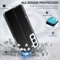 thumbnail image 5 of Phone Case for Samsung Galaxy S22 5G Case, Smart Clear View Window Luxury Slim Mirror for Galaxy S22 Case with Kickstand, Leather Hard PC Flip Shockproof Protective Cover for Samsung S22 5G Black, 5 of 14
