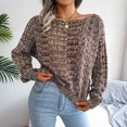 thumbnail image 2 of Aoochasliy Womens Sweaters Clothes Pullover Cardigan Colorful Long Sleeve off Shoulder Knit Crew Neck, 2 of 7