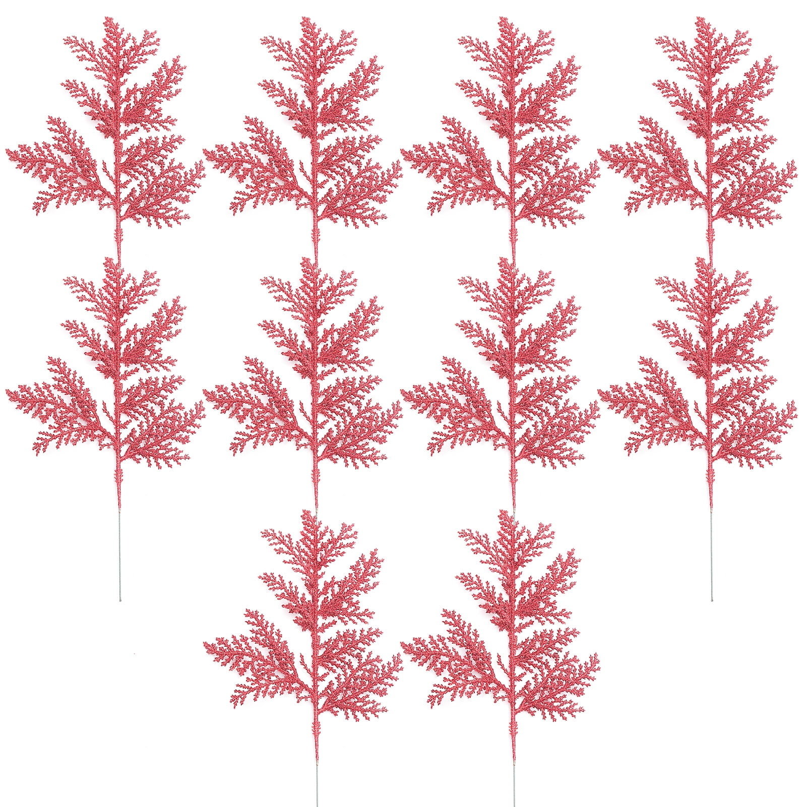 Kafei Artificial Christmas Tree Leaves 10pcs Christmas Glitter