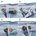 thumbnail image 5 of Unique Bargains Waist Extender Buckle Retractable Style Jeans Button Pins Pants Waistband Button Tighten Silver 6 Pack, 5 of 5