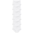 thumbnail image 1 of ManxiVoo Womens Solid Color Cotton Underwear Midrise Breathable Panties Multipack Essentials L Size White, 1 of 9