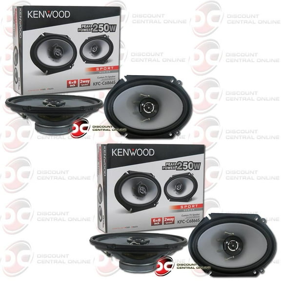 Kenwood KFC-C6866S 6x8" 2-way Car Speakers (2 Pairs)
