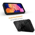 thumbnail image 5 of Galaxy A10e Case, With [Tempered Glass Screen Protector Included], STARSHOP Full Cover Heavy Duty Dual Layers Phone Cover with Kickstand and Locking Belt Clip-Black, 5 of 7