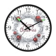 thumbnail image 2 of Voice Activated Clock with Glow Light 12 Inch Large Silent Wall Clock Battery Operated for Home Decor Silver Metallic Decorative Frame, 2 of 8