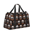 thumbnail image 2 of Easygdp Butterfly Skull Bolsa de Gimnasio, Bolsa de Viaje Duffel, Bolsa de Fin de Semana con Compartimentos, Bolsa de Mano para Noche, 2 of 7