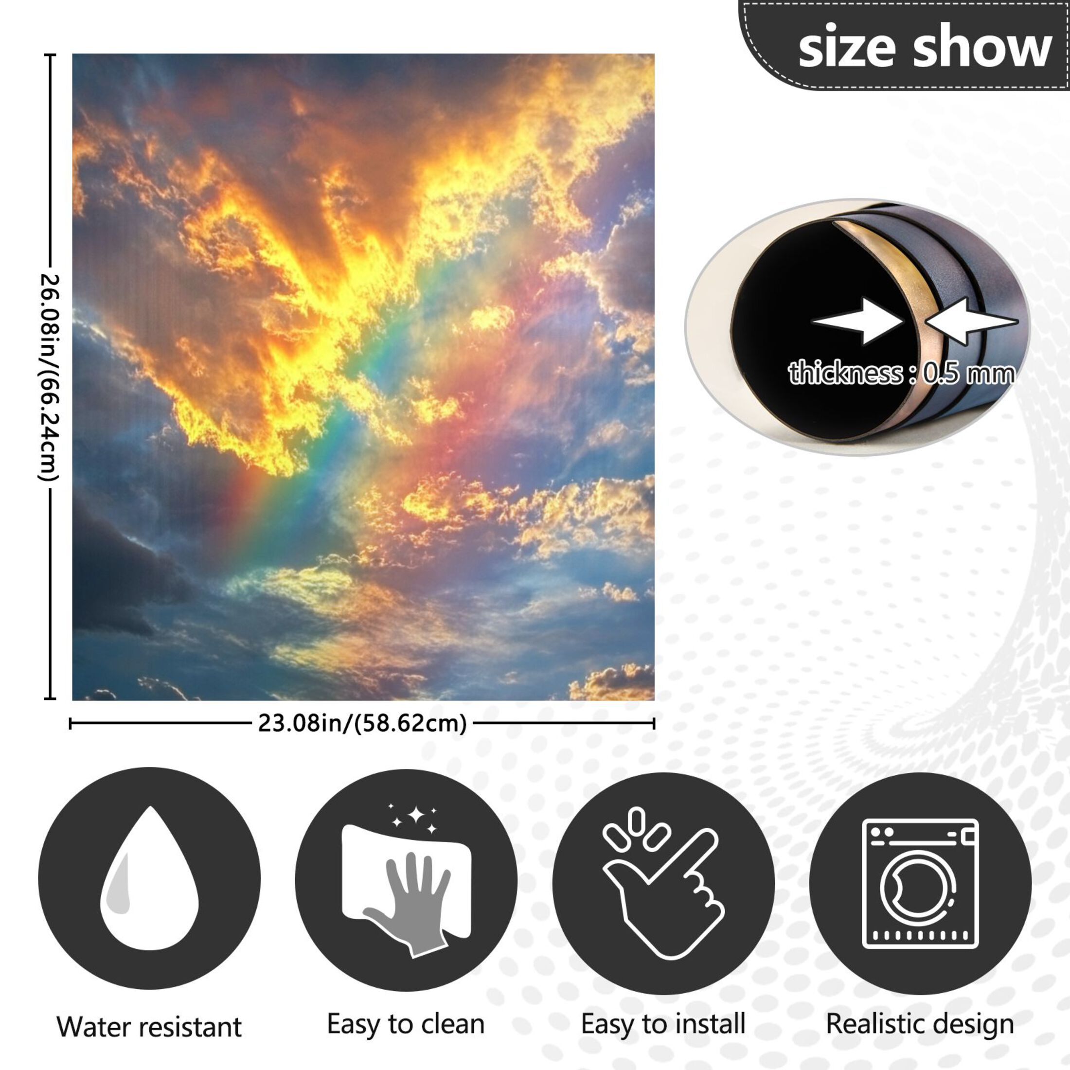Dishwasher Magnetic Sticker 23x26 Inch Refrigerator Magnetic Sticker Washing Machine Magnetic Sticker Kitchen Panel Magnetic Sticker Home Decor Super Cool Sky