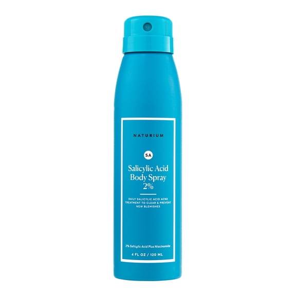 Naturium Salicylic Acid Body Spray 2%, Blemish-fighting & Pore Treatment, with Niacinamide plus Brightening Ingredients, 4 fl oz