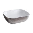 thumbnail image 1 of Whitehaus Collection WH71302-F21 Isabella Plus Collection Rectangular Above Mount Basin with Center Drain - Silver & White, 1 of 1