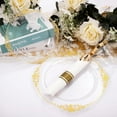 thumbnail image 5 of 175PCS Clear Gold Plastic Plates - Disposable Gold Party Plates & Pre Rolled Napkins with Cutlery for 25 Guests, 50Plates, 75Silverware, 25Cups, 25Napkin for Wedding & Party, 5 of 18