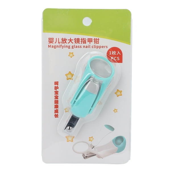 Cortaúñas Zoom, cortauñas ligero con lupa para bebés y personas mayores (verde y gris)
