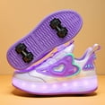 thumbnail image 5 of Kids Wheels Shoes with Lights Rechargeable Roller Skates Shoes Retractable Wheels Shoe LED Flashing Sneakers for Girls Boys Gift, 5 of 6