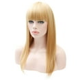 thumbnail image 4 of 〖SUCS〗Fashion Blonde Long Straight Wig Synthetic Fringe Long Wigs 25 inches, 4 of 4