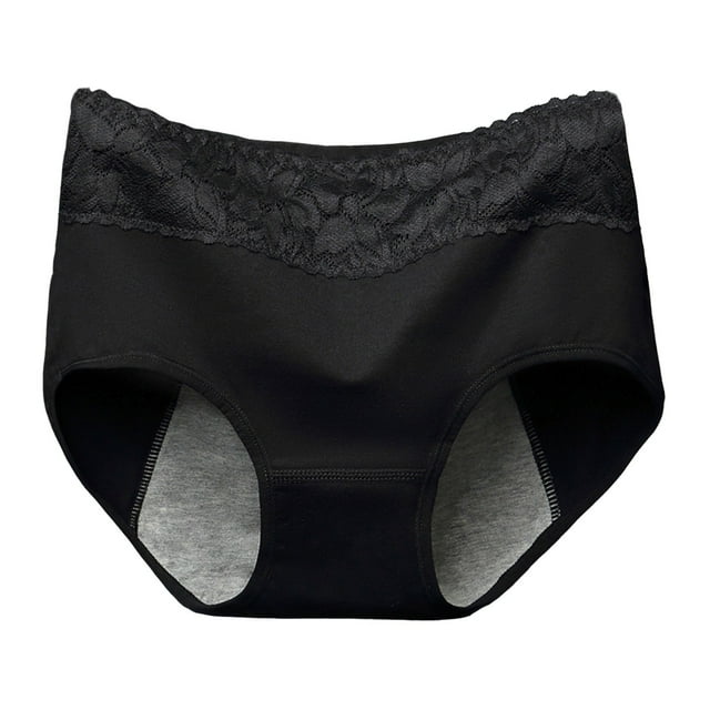 Culottes Menstruelles pour Femmes 4 Couches Culottes Menstruelles Étanches Culottes Menstruelles Bi Culottes Menstruelles Noires Flux Léger pour Filles Ados