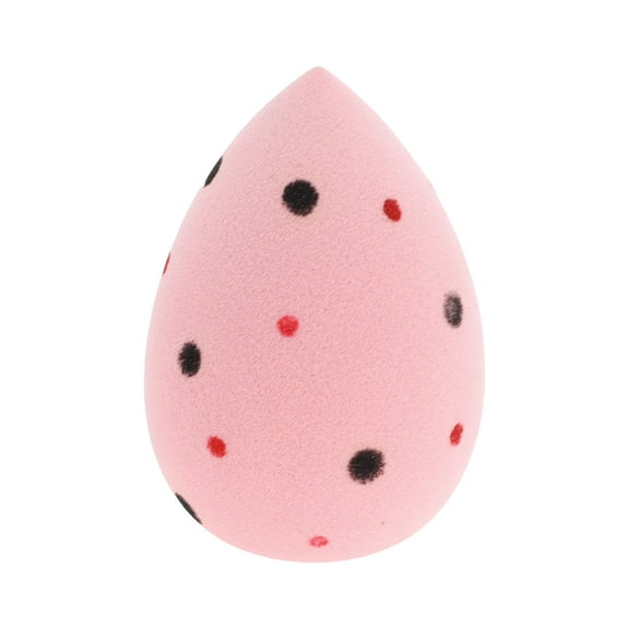 Unique Bargains 1 Pc Two Color Polkadots Face Makeup Sponge for Bedrooms Pink Hydrophilic Polyurethane