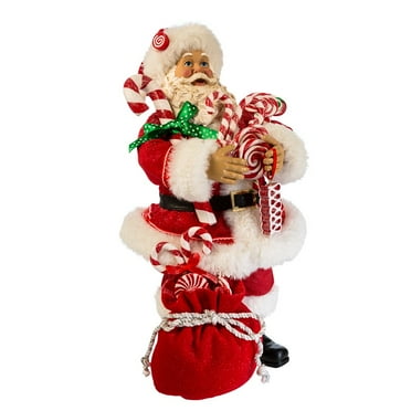 Kurt Adler 10.5-Inch Fabriché™ Santa With Christmas Candy and Bag