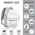 thumbnail image 6 of Boho Tribal Print College Backpack - Large Capacity 17 Inch Laptop Sleeve, Durable Fabric, Roomy Daypack for Students & Commuters, 6 of 6