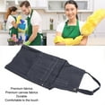 thumbnail image 3 of Canvas Work Apron With Front Pocket Adjustable Extra Long Straps, Chef Cotton Aprons for Men Women with Large Pockets, 3 of 7