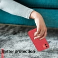 thumbnail image 5 of Shockproof Liquid Silicone Designed for iPhone 12 Case and iPhone 12 Pro Case Gel Rubber Full Body Protection Anti-Shock Cover Case Drop Protection 6.1inch- Red, 5 of 11