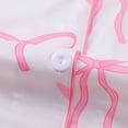 thumbnail image 6 of eczipvz Girls Pajamas Silk PJS Set Bow Satin Sleepwear Short Sleeve Jammies for Kids Button-Down Nightwear White S, 6 of 9