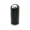 Safco Black Push Door Dome Top Receptacle in Black