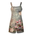 thumbnail image 4 of YANHAIGONG Women's Summer Comfortable Casual Suspender Printing Shorts Pocket Jumpsuit Shorts, 4 of 5