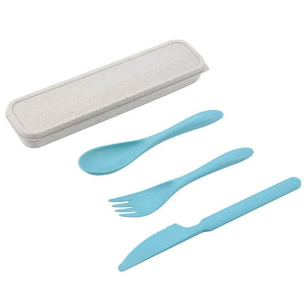 

Xunyuan 1 Set Wear-resistant Spoon Set Corrosion Resistant Plastic Portable Smooth Edge Cutter Fork for Home
