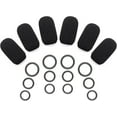 thumbnail image 5 of 6-Pack Microphone Foam Compatible with CARDO PACKTALK, FREECOM X, Spirit Series, Motorcycle Helmet Mic Cover Replacement Parts Windscreen Pop Filter + 12 O-Rings in 3 Sizes, 5 of 5