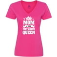 thumbnail image 3 of Inktastic Mother's Day Mom a Title Just Above Queen with Crown Women's V-Neck T-Shirt, 3 of 5