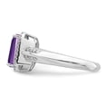 thumbnail image 4 of Sterling Silver Rhodium-plated Amethyst & Diamond Ring QR3052AM, 4 of 5