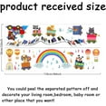 thumbnail image 2 of Cartoon Animal Wall Stickers Kids Music Train Decals Children Playroom Nursery Rainbow Decor Classroom Wall Vinyl Art Sticker Watercolor Boys Girls Bedroom Decoration Colorful DIY, 2 of 6