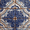 BaroqueFloral, variant on Blue White Baroque Floral Embossed Canvas Art Print, Wall Decor for Living Room Bedroom Dining Room Kitchen Office Hallway Entryway Bathroom