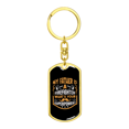thumbnail image 4 of What'S Your Superpower Firefighter Stainless Steel or 18k Gold Premium Swivel Dog Tag Keychain, 4 of 8