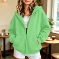 thumbnail image 5 of Kiijoy Girls Casual Zip Up Hoodie Kids Sweatshirt with Pocket, Green, Sizes 9-10Y, 5 of 5