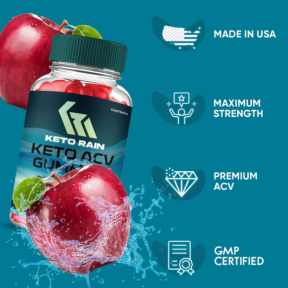 (10 Pack) Keto Rain ACV Gummies, Keto Rain Keto + ACV Gummies, Max Strength Supplement for Men and Women