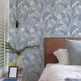 thumbnail image 5 of Tempaper Blue Layered Palm Faux Grasscloth Removable Peel and Stick Wallpaper, 20.5 in X 16.5 ft, 5 of 6