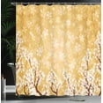 thumbnail image 4 of Ambesonne Floral Shower Curtain, Trees Blossom in Spring, 69"Wx70"L, Yellow and White, 4 of 5