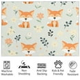 thumbnail image 5 of Area Rug For Living Room Cartoon Animal Fox Carpets, Washable Rugs, Green Print Low-Pile Non-Slip Rugs For Office Kitchen Entryway Decorative Carpets, 5 of 7