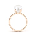 thumbnail image 2 of Angara Classic Solitaire Freshwater Cultured Pearl Ring in 14K Rose Gold for Women | June Birthstone Jewelry for Her, 2 of 5