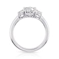 thumbnail image 2 of Eterna Jewel Brilliant Round Three Stone Unique Designer Promise Ring for Her - 1.05 Ct Lab-Created Simulated Diamond - 14K White Gold Plated Prong Set Engagement Ring - Ideal Gift for Women, 2 of 3