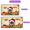 thumbnail image 5 of Merry Christmas Santa Siamese Scarf Twinkling Lights Xmas Holiday Desk Mat Full Keyboard Mouse Pad Cat Lover Kitten Owner Gifts Large Mousepad - 00022, 5 of 5